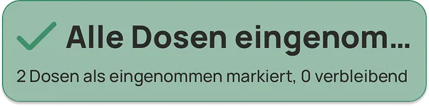 Alle Dosen heute genommen